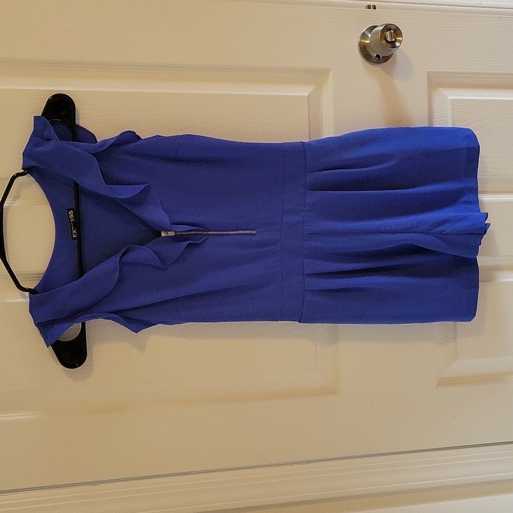 Express Blue Ruffle Romper, Size 0